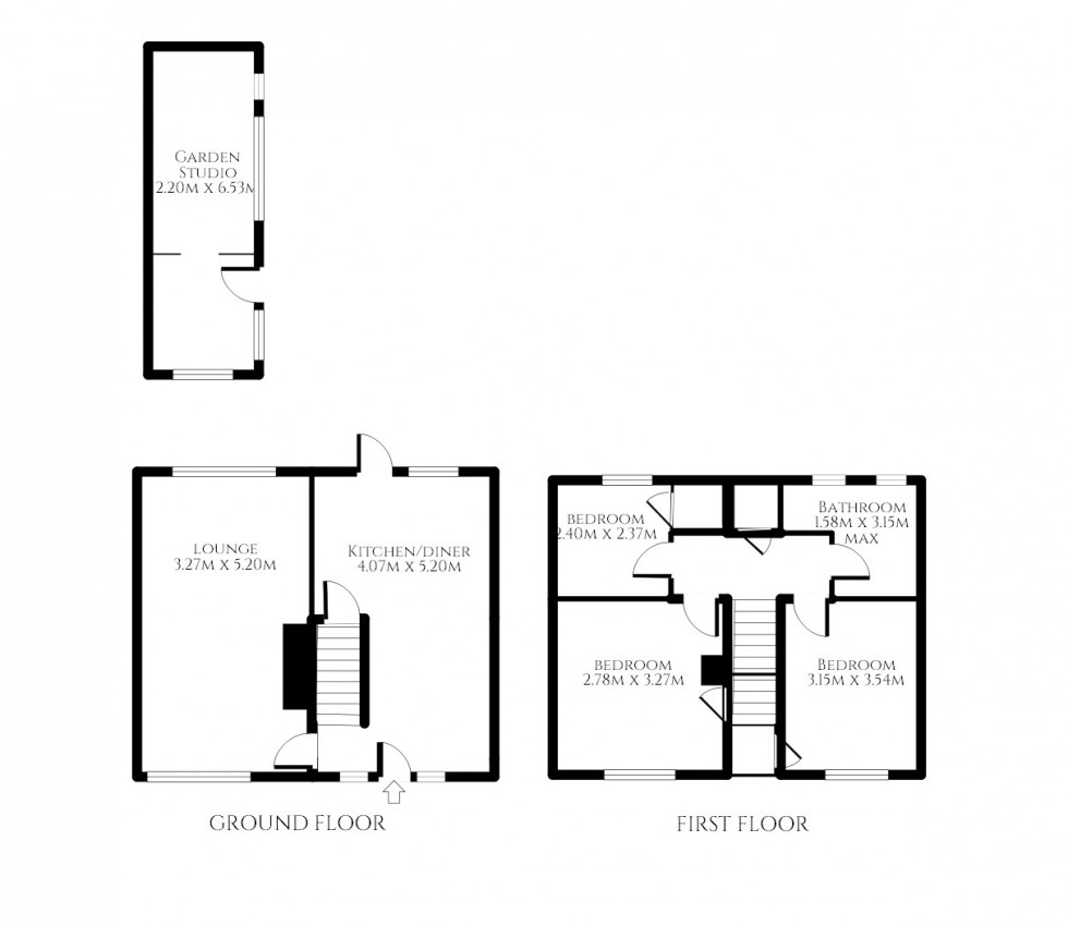 Floorplan for Broad Oak Way, Stevenage, Hertfordshire