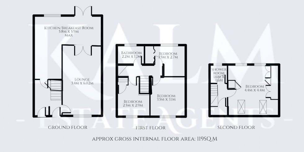 Floorplan for Valley Way, Stevenage, Hertfordshire