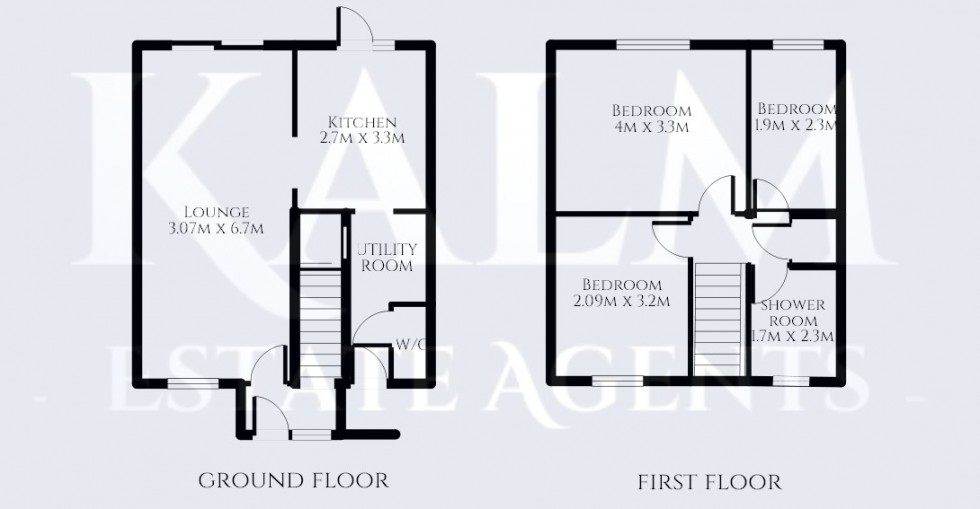 Floorplan for Bedwell Crescent, Stevenage, Hertfordshire